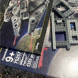 LEGO Star Wars Millennium Falcon with Gray and Red Accents like new only